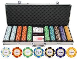 Poker Chip Set Casin Grade 13.5G 500 Piece Monte Carlo Clay Poker Chips