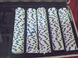 Poker Chip Set Las Vegas with Aluminum Case Clay Style Chip FREE SHIPPING