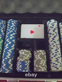 Poker Chip Set Las Vegas with Aluminum Case Clay Style Chip FREE SHIPPING