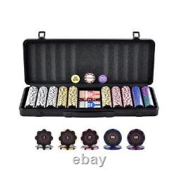 Poker Chip Set Playing Game Set Heavyweight 14 Gram Carrying Case (500-Piece)