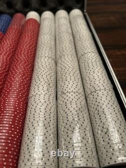 Poker Chip Set With Aluminum Case And 970 Poker Chips! Great Set