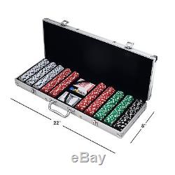 Poker Chip Set for Texas Holdem Blackjack Gambling with Carrying Case Cards B
