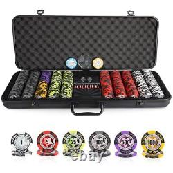 Poker Chip Set with Denominations, 500 PCS 14 500PCS Chips with Special Card