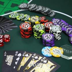 Poker Chip Set with Denominations, 500 PCS 14 500PCS Chips with Special Card