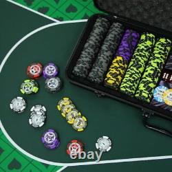 Poker Chip Set with Denominations, 500 PCS 14 500PCS Chips with Special Card