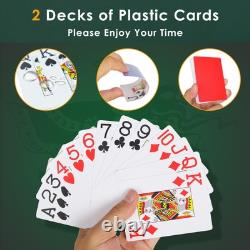 Poker Chip Set with Denominations, 500 PCS 14 Gram Clay Composite Casino Chip