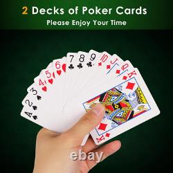 Poker Chip Set with Denominations, 500 PCS 14 Gram Clay Composite Casino Chips w