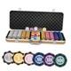 Poker Chip Set with Denominations 500 PCS with 14 Gram Numbered Clay Chips