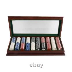 Poker Chip Set with Mahogany Case