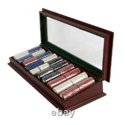 Poker Chip Set with Mahogany Case
