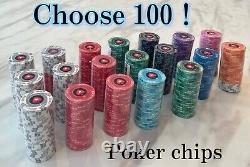 Poker Chip set 100 POKERSTARS EPT Ceramic Chips, 100 pieces with case