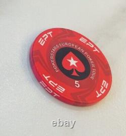 Poker Chip set 100 POKERSTARS EPT Ceramic Chips, 100 pieces with case