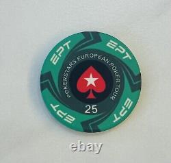 Poker Chip set 100 POKERSTARS EPT Ceramic Chips, 100 pieces with case