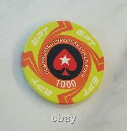 Poker Chip set 100 POKERSTARS EPT Ceramic Chips, 100 pieces with case