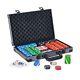 Poker Chips, 400PCS 14 Gram Clay Poker Chip Set with Deluxe Travel Case, Numbe