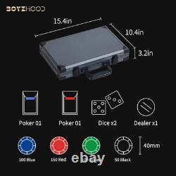 Poker Chips, 400Pcs 14 Gram Clay Poker Chip Set with Deluxe Travel Case, Numbered