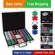 Poker Chips, 500PCS Poker Chip Set with Aluminum Travel Case, 11.5 Gram Poker S