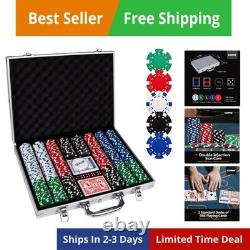 Poker Chips, 500PCS Poker Chip Set with Aluminum Travel Case, 11.5 Gram Poker S