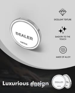 Poker Chips 500Pcs 11.5G with Denominations, Casino Numbered Chips Set with Alum