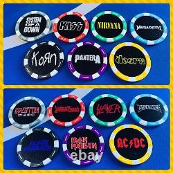 Poker Chips 500pcs Build Your Set (Rock Bands) 11.5g