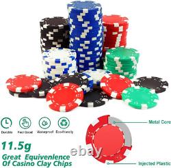 Poker Chips Set, 200&300PCS Poker Chips, Poker Set with Alumium Travel Case, 11