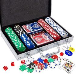 Poker Chips Set, 200&300PCS Poker Chips, Poker Set with Alumium Travel Case, 11