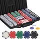 Poker Chips Set, 500 Pcs Poker Chips for Texas Holdem, Blackjack Poker Games, Poke