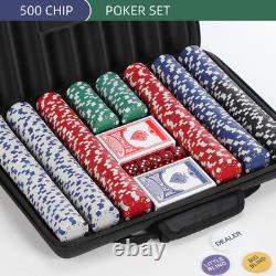Poker Chips Set, 500 Pcs Poker Chips for Texas Holdem, Blackjack Poker Games, Poke