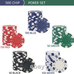 Poker Chips Set, 500 Pcs Poker Chips for Texas Holdem, Blackjack Poker Games, Poke