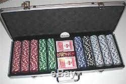 Poker Chips Set 500 Piece Aluminum Case 11.5 Gram