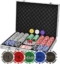 Poker Chips Set 500PCS Professional Poker Set 11.5 Gram Casino Chips with Denomi