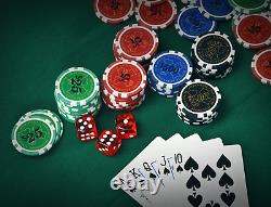 Poker Chips Set 500PCS Professional Poker Set 11.5 Gram Casino Chips with Denomi