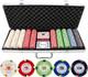 Poker Chips Set 500Pc Monaco Casino 13.5G Clay Poker Chips Set by Strong Al