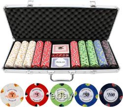 Poker Chips Set 500Pc Monaco Casino 13.5G Clay Poker Chips Set by Strong Al