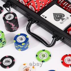 Poker Chips Set 500pc Monaco Casino 13.5g Clay Poker Chips Set by Versa Ga