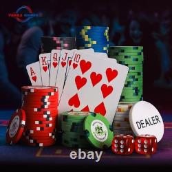 Poker Chips Set 500pc Monaco Casino 13.5g Clay Poker Chips Set by Versa Ga