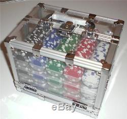 Poker Chips Set 600 Piece Acrylic Case Unique
