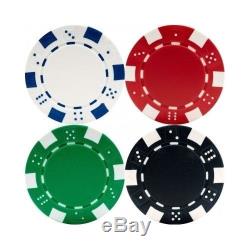 Poker Chips Set Case Texas Hold Em 500 Chip Cards Aluminum Dice Dealer Game New