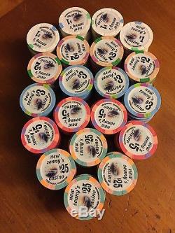 Poker Chips Set Casino Quality Made By Paulson 200 Count EUC