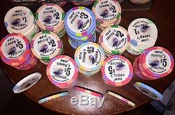 Poker Chips Set Casino Quality Made By Paulson 325 Count VGC