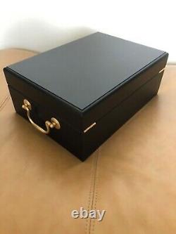 Poker Chips Set In Locked Wooden Box With Side Handles And Removable Tray