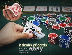 Poker Chips Set Professional Poker Set 11.5 Gram Casino Chips with Denominations