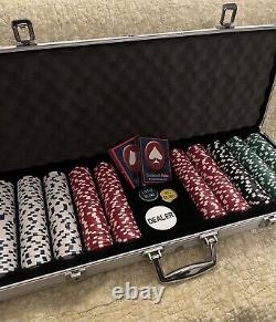 Poker Chips Set for Cards Texas Holdem Heavy Aluminum Travel Case