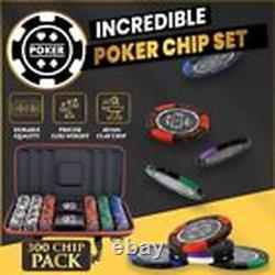 Poker Chips Set with Case 300 Clay Poker Chips 2 Card 300 Clay Chip Set