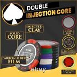 Poker Chips Set with Case 300 Clay Poker Chips 2 Card 300 Clay Chip Set