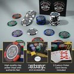 Poker Chips Set with Case 300 Clay Poker Chips 2 Card 300 Clay Chip Set