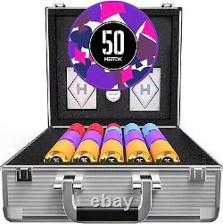 Poker Chips Set with Denominations 600-Piece 11.5g Weighted Numbered Casino Chip