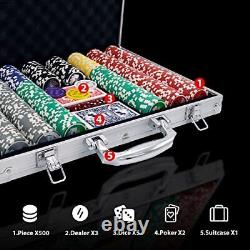 Poker Chips with Numbers, 500PCS Poker Chip Set with 500 Pcs with Numbers