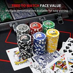 Poker Chips with Numbers, 500PCS Poker Chip Set with 500 Pcs with Numbers