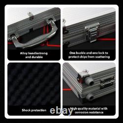 Poker Chips with Numbers, 500PCS Poker Chip Set with Aluminum Travel Case, 11.5